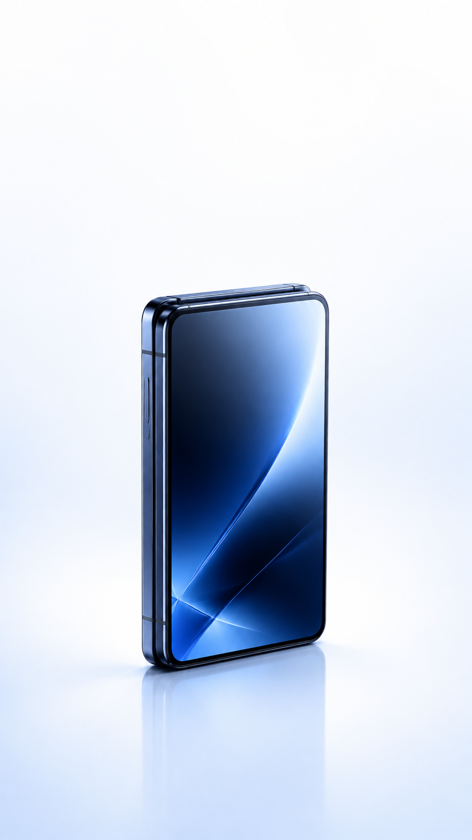 Blue foldable smartphone concept render